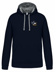 Sweat JA Officiel contrasté - Bleu marine navy et gris - Unisexe