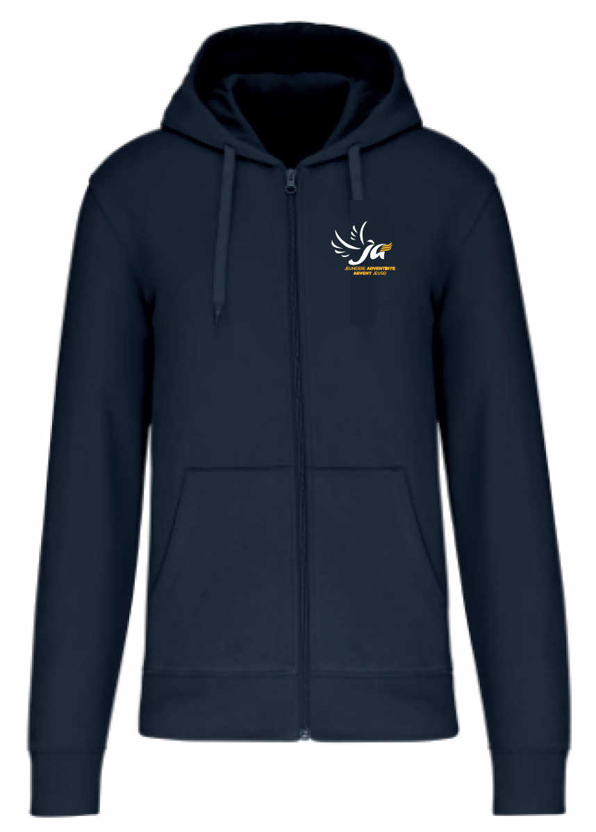 Sweat JA Officiel zippé - Bleu marine navy - Unisexe