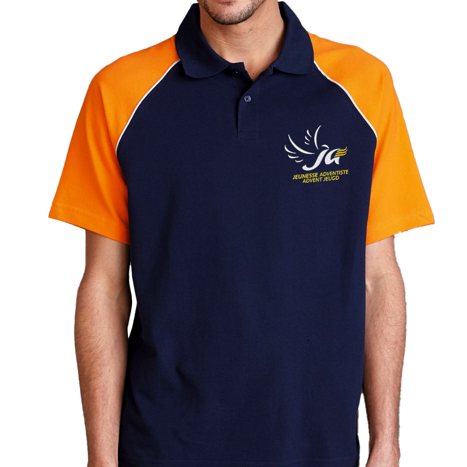 Polo JA Navy - bleu / orange - Unisexe